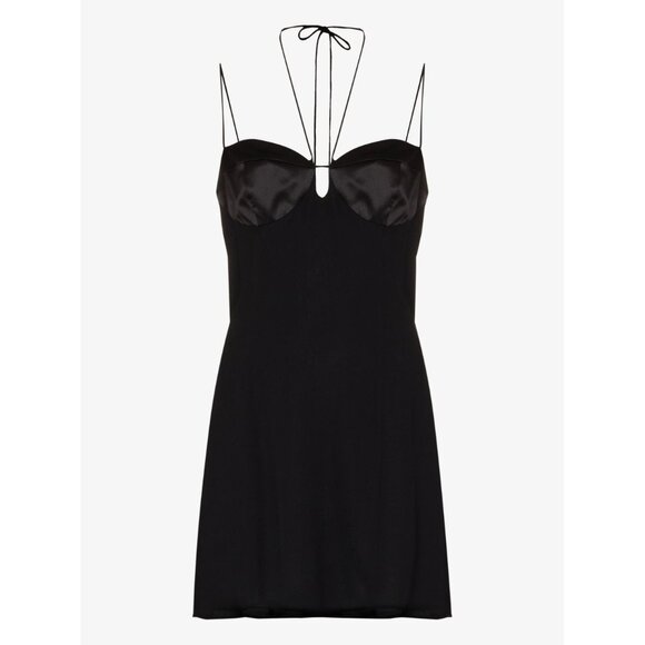 Reformation "Ocean" Mini Dress in Black, size 6  (fits size 4) - Picture 1 of 9